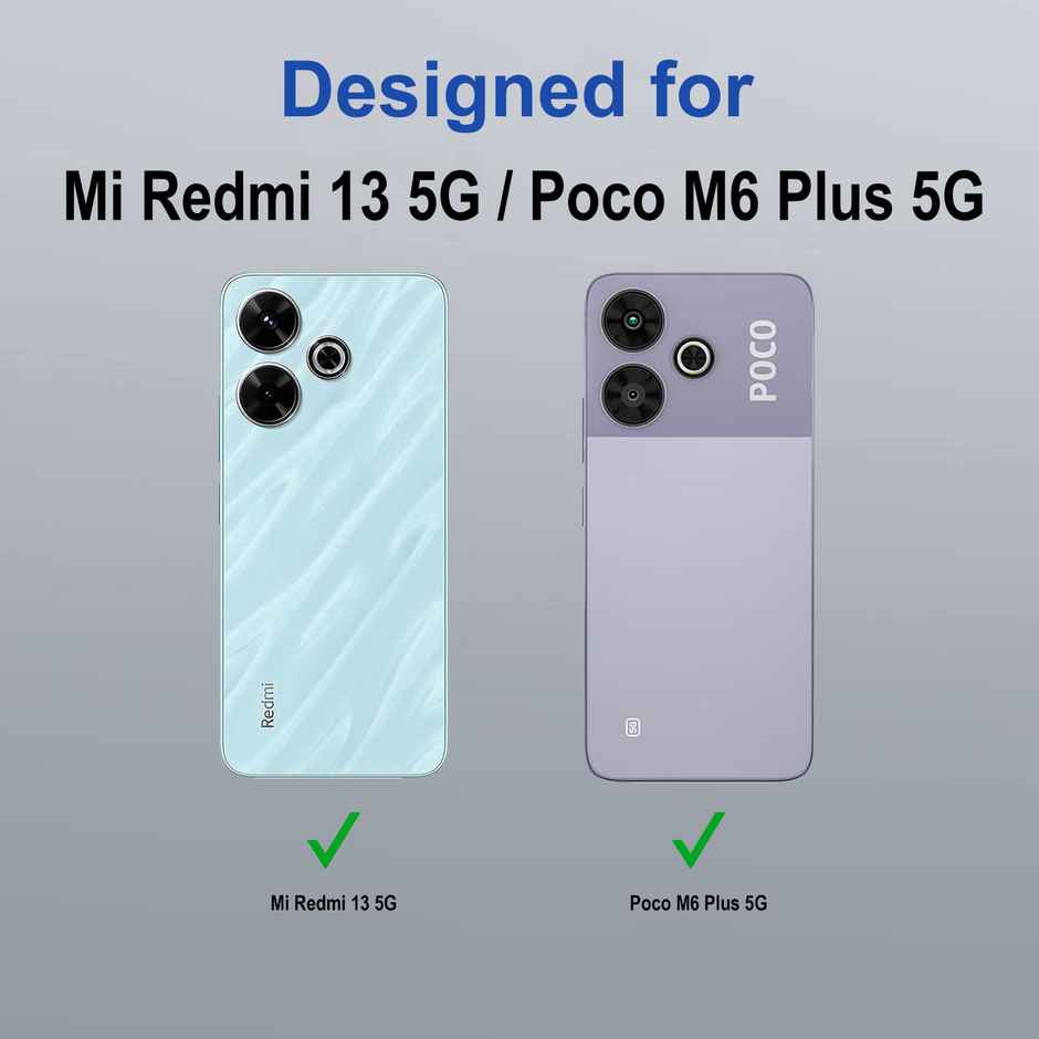 Zapcase Back Cover for Mi Redmi 13 5G | Space-Clear