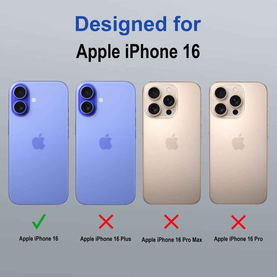 Zapcase Back Cover For Apple Iphone 16 (MagSafe-Clear)