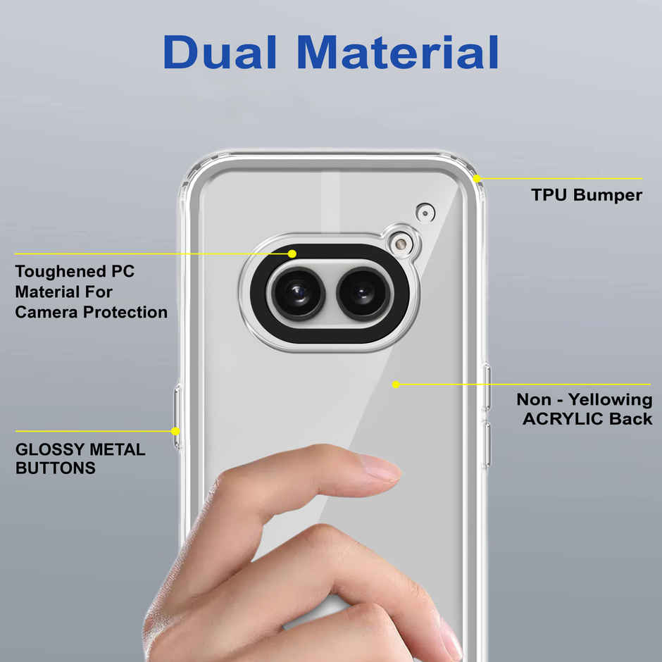 Zapcase Back Cover for Nothing Phone 2A 5G | Space-Clear