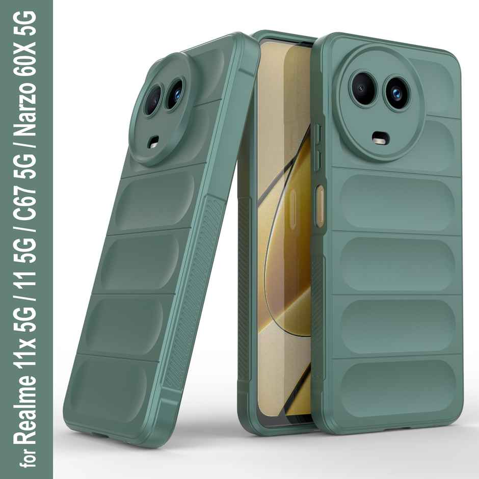 Zapcase Back Cover for Realme 11x 5G | Magic-DarkGreen