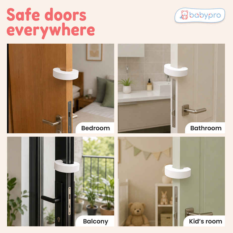 BabyPro Door Stopper Guard | U-Shape | White