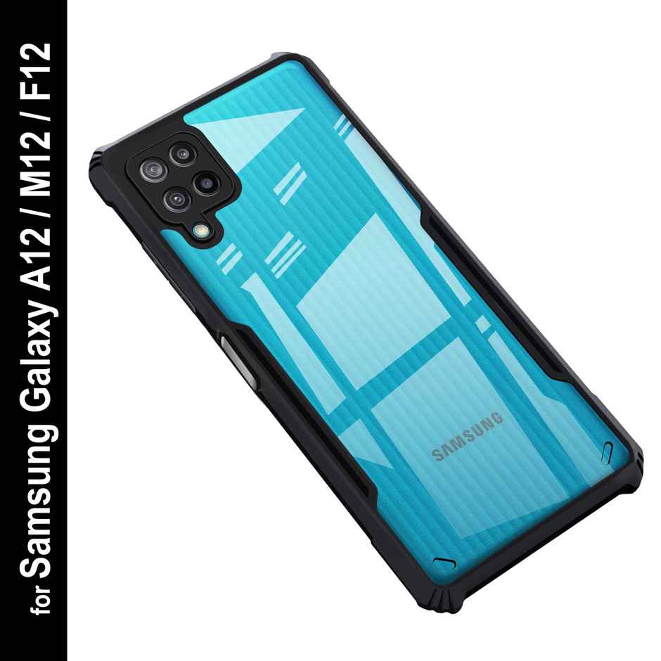 Zapcase Back Cover for Samsung Galaxy M12 | F12 |A12 | Matte-Black