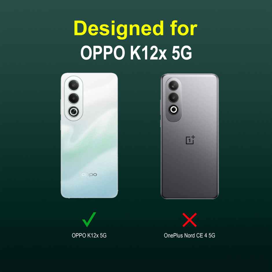 Zapcase Back Cover for OPPO K12x 5G | Magic-DarkGreen