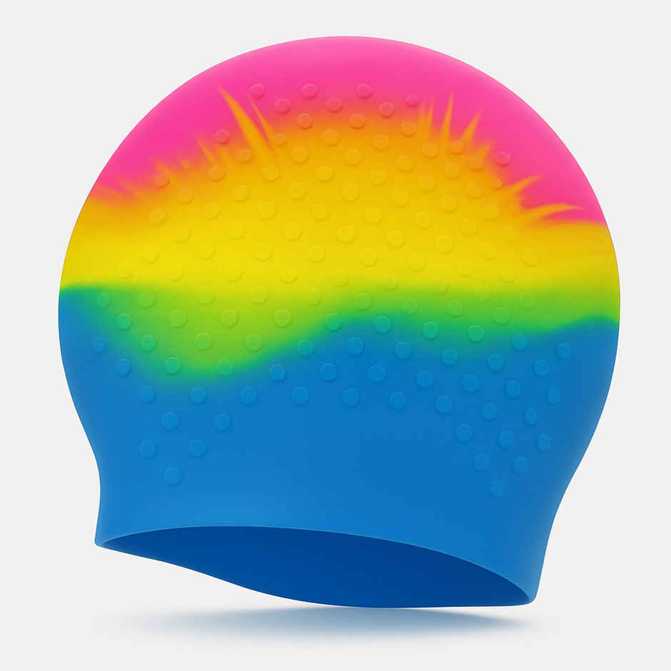 Spanker Sports Bubble Swimming Cap for Girls, Stretchable Swim Cap Kids