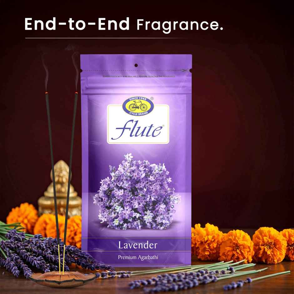 Pure Flute Agarbatti Lavender Fragrance | Cycle Combo