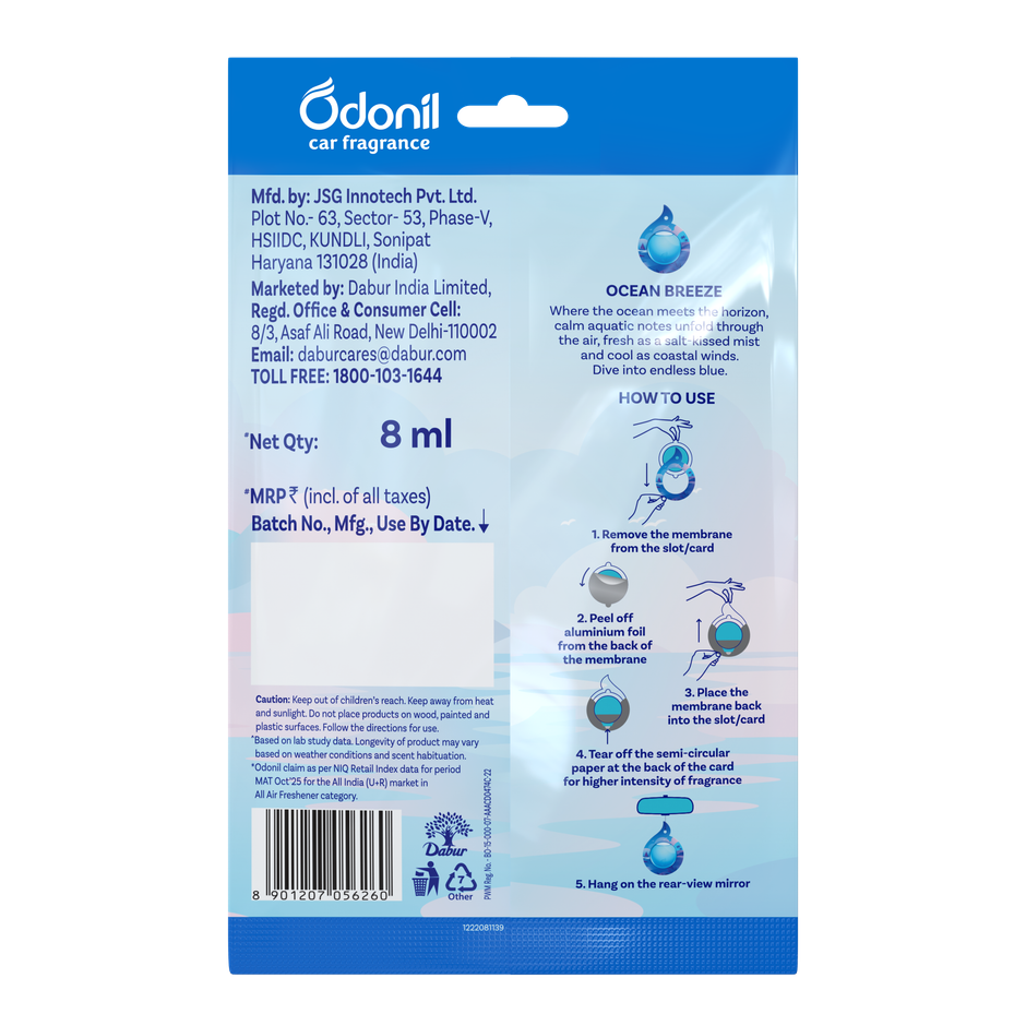 Odonil Ocean Breeze Car Freshener