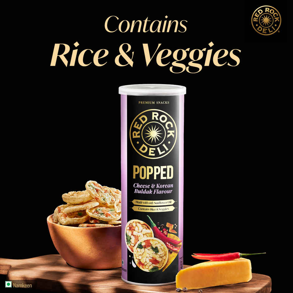 Red Rock Deli Popped Chips Buldak | No Palm Oil Snacks Combo