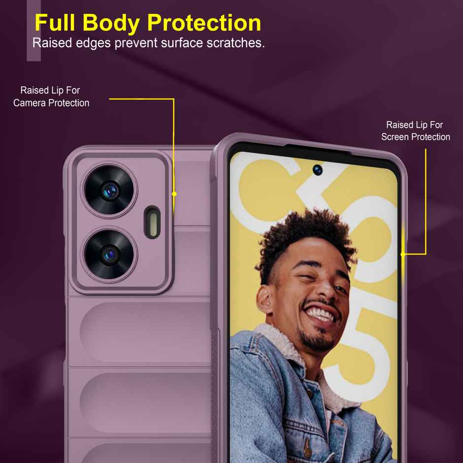 Zapcase Back Cover for Realme C55 | Narzo N55 | Magic-Lavender