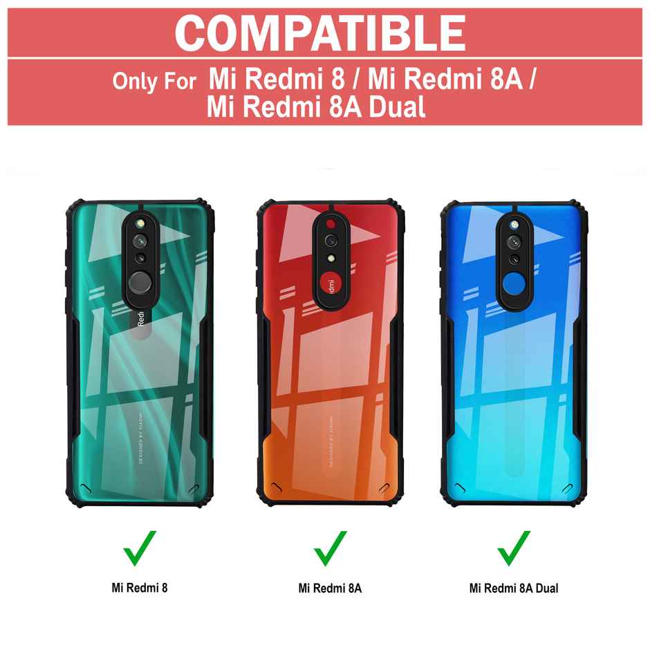 Zapcase Back Cover for Mi Redmi 8A Dual | Redmi 8 | Redmi 8A | Matte-Black