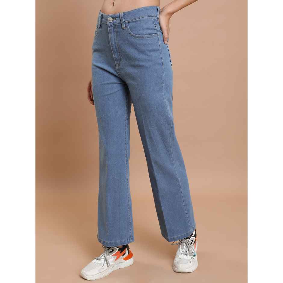 Tokyo Talkies Women's Flared Stretchable Jeans | Blue - S