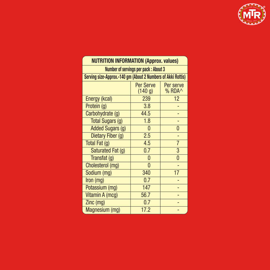 Mtr Minute Fresh Idli Batter(750gms) & Mtr Minute Fresh Akki Rotti(6pc) Combo