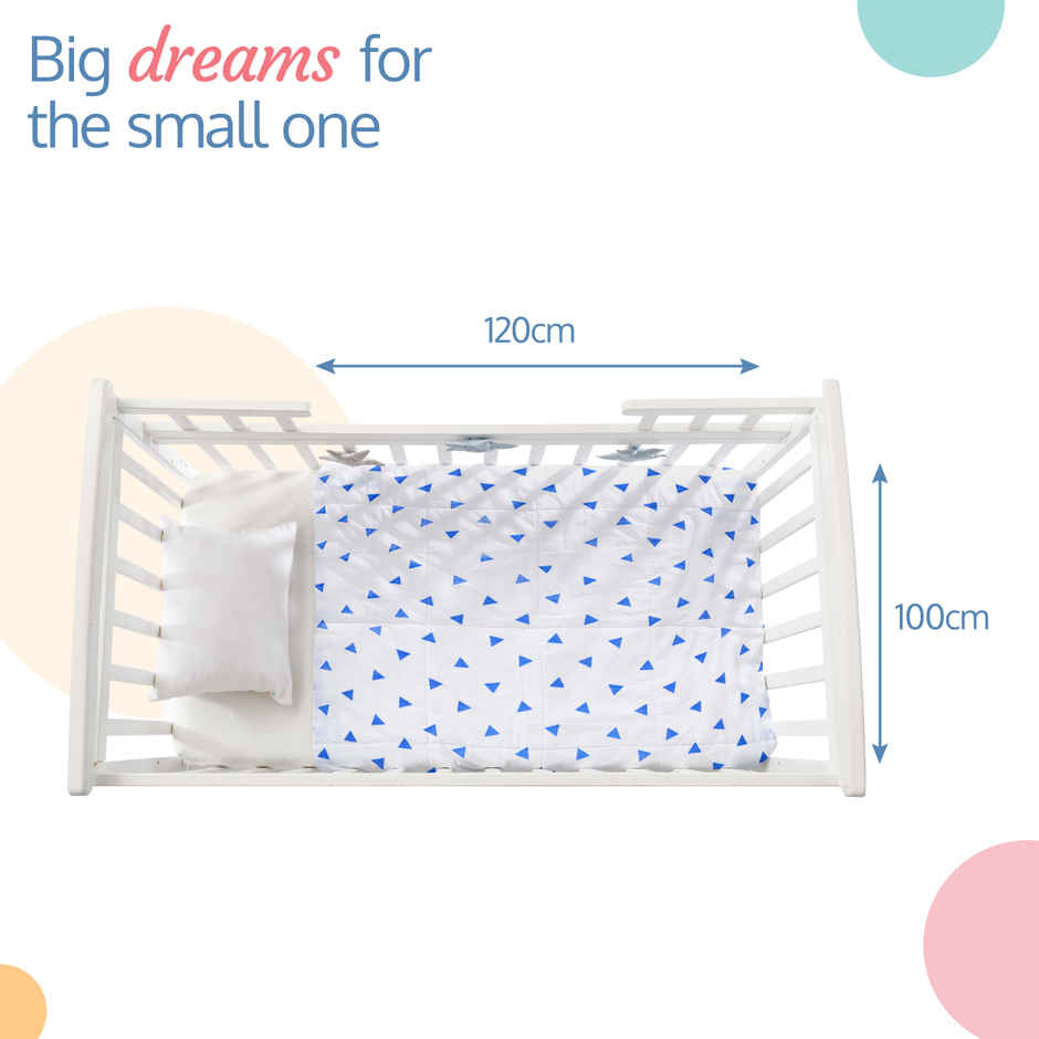 Luvlap Muslin Swaddle Triangles White