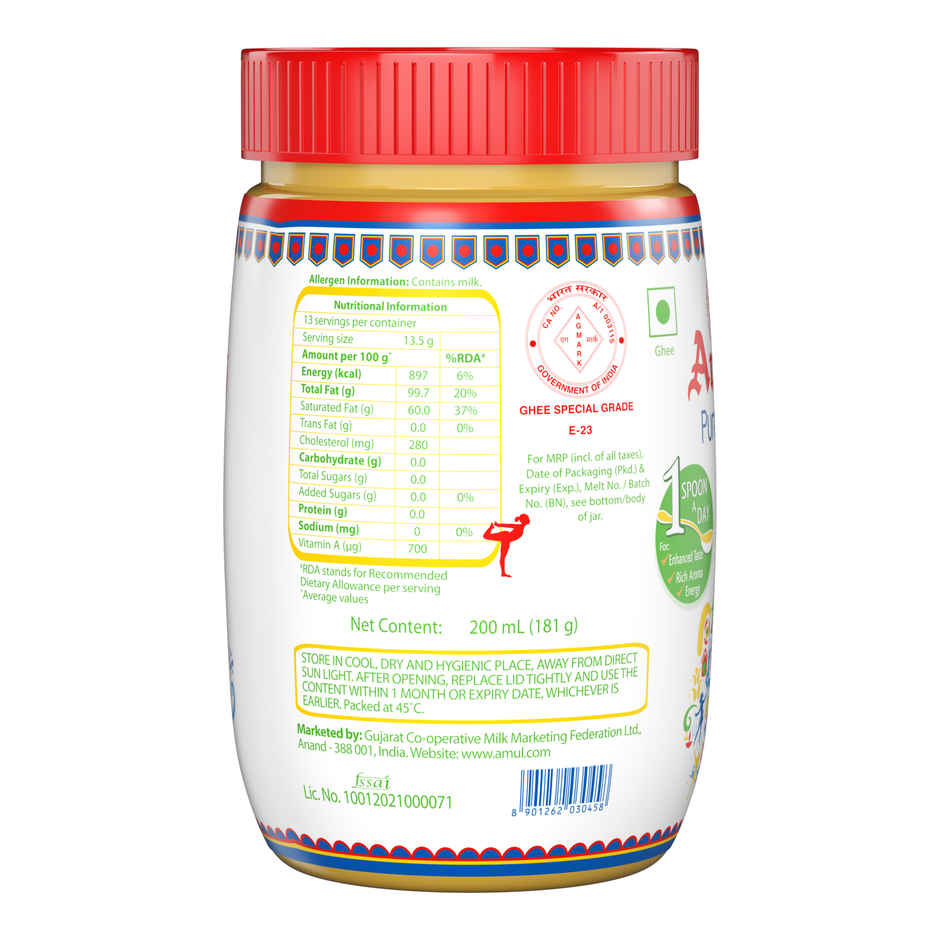 Amul Pure Ghee Pet | Jar Combo