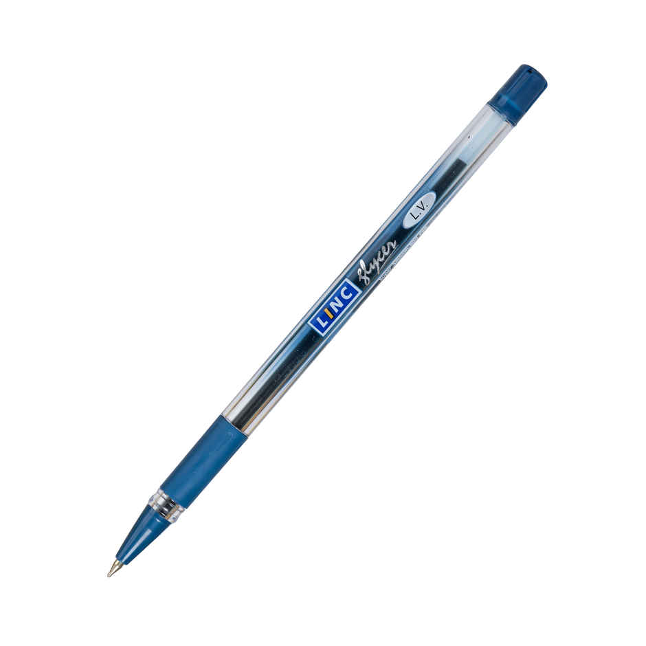 Linc Glycer Ball Pens, 0.6 mm Tip, Blue Ink
