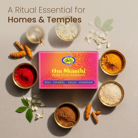 Cycle Om Shanthi Roli Chawal Set | Roli | Chawal | Haldi | Chandan | From House of Cycle