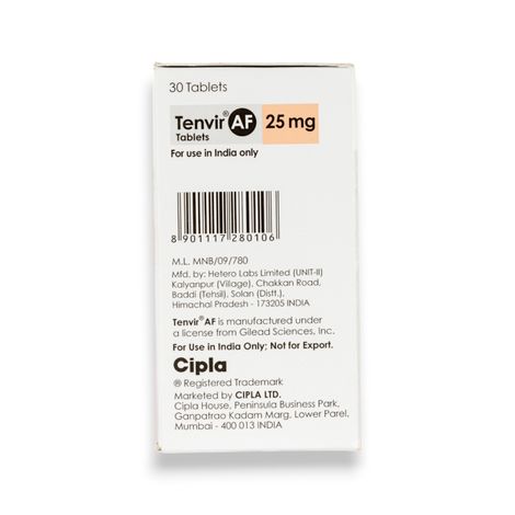 Tenvir AF 25mg Tablets
