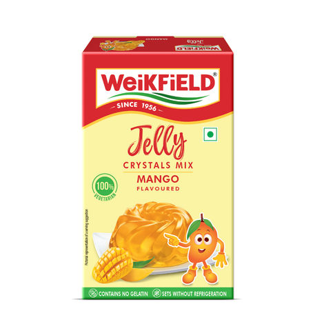 Weikfield Jelly Crystals Strawberry Flavour Carton(90gms), Weikfield Jelly Crystals Raspberry Flavour Carton(90gms) & Weikfield Jelly Crystals Mango Flavour Carton(90gms) Weikfield Jelly Crystals Delicious Orange Flavor Carton(90gms) Combo