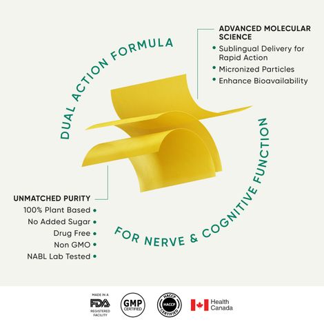 Wellbeing Nutrition Melts Vegan Vitamin B12 For Brain, Heart & Nervous System Support, 30 Strips