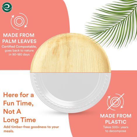 Eco Soul 6 Inch Round | 10 Count | Palm Leaf Plate