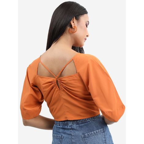 Tokyo Talkies Women's Crop Top | Brown - M