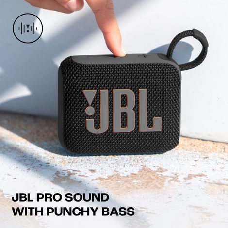 JBL Go 4, Wireless Ultra Portable Bluetooth Speaker (Without Mic, Black)