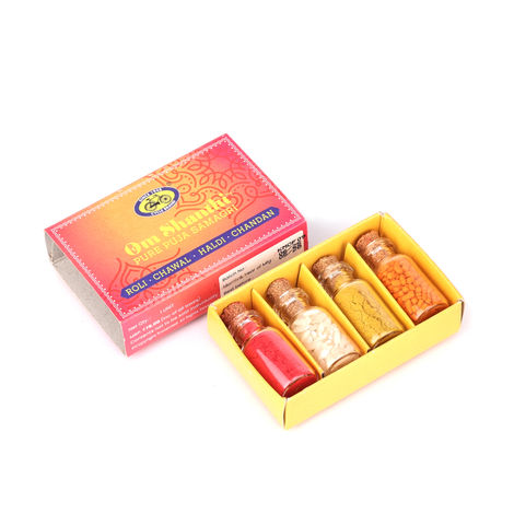 Cycle Om Shanthi Roli Chawal Set | Roli | Chawal | Haldi | Chandan | From House of Cycle