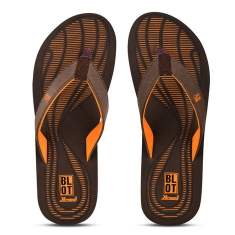 Paragon Blot Brown Ultra-Comfy Casual Flip Flops For Women - 8