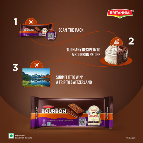 Britannia The Original Bourbon - Creme Biscuit with Chocolate | Chocolatey Indulgence in every layer