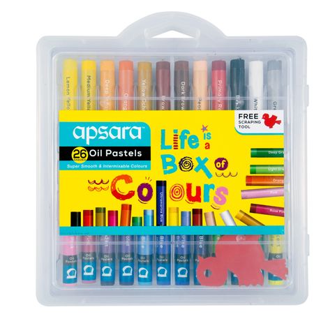 Apsara Oil Pastels 26 Shades - Plastic Box