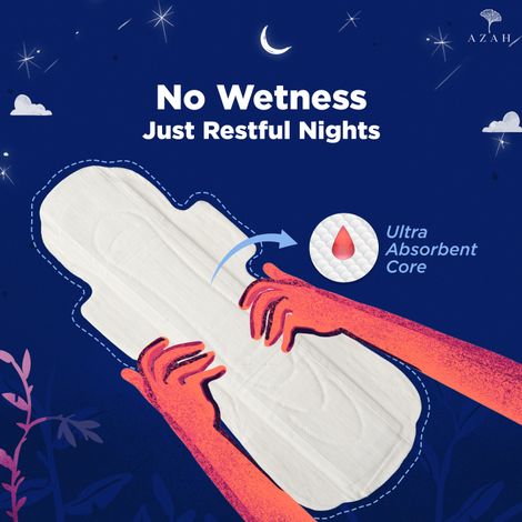 Azah SleepEzzz Night Sanitary Pads | L