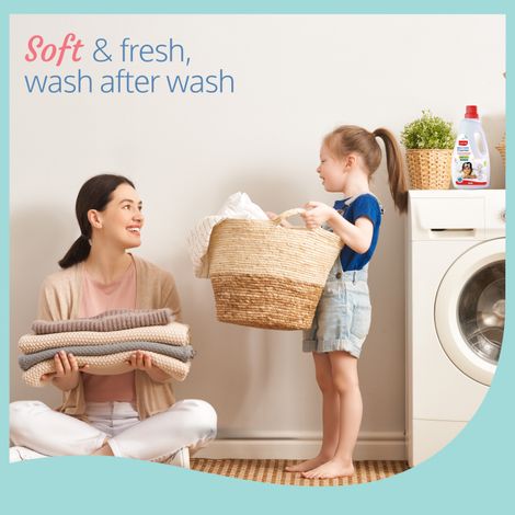 LuvLap Baby Laundry Detergent Bottle- 1000ml, Safe for baby skin, Enriched in Aloe Vera