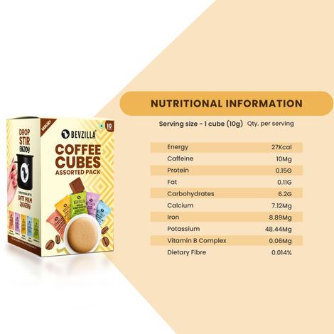 Bevzilla 10 Instant Coffee Cubes| 5 Assorted Flavours