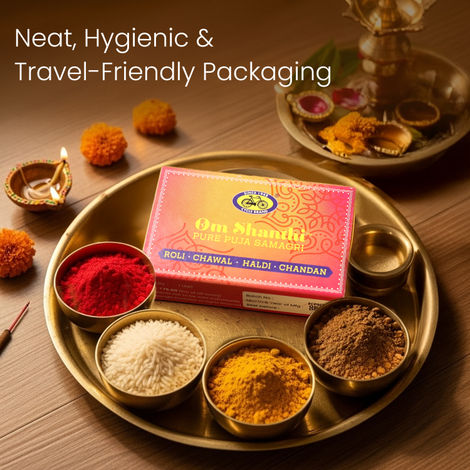 Cycle Om Shanthi Roli Chawal Set | Roli | Chawal | Haldi | Chandan | From House of Cycle