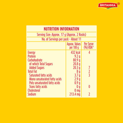 Britannia Toastea Premium Bake Rusk With Real Elaichi