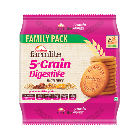 Sunfeast Farmlite 5 Seed Digestive Biscuit | High Fibre | Goodness of 5 Power Seeds & Wheat Fibre