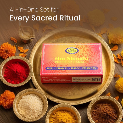 Cycle Om Shanthi Roli Chawal Set | Roli | Chawal | Haldi | Chandan | From House of Cycle