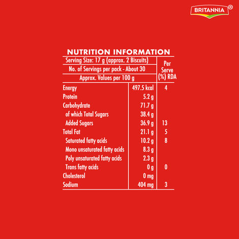Britannia Treat Vanilla Creme Sandwich Biscuits | Trans Fat-free