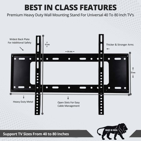Robustt TV Wall Mount Fixed - L