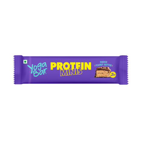Yoga Bar Protein Minis, Choco Peanut Butter, 7 Pieces, 4g Protein, High Fibre