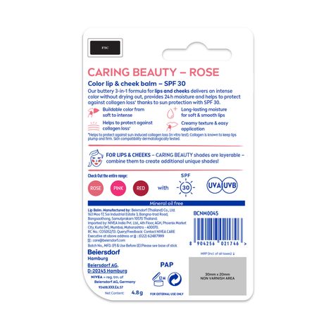 Nivea Lip Care Caring Beauty Rose