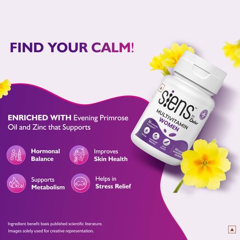 Siens By Dabur Multivitamin For Women, 32 Nutrients To Support Overall Health 30 Capsules