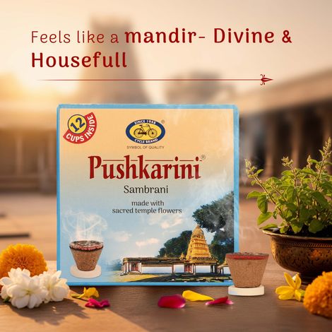 Pure Pushkarini Sambrani Cups| 12 Cups | Cycle