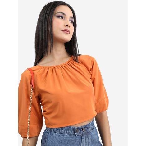 Tokyo Talkies Women's Crop Top | Brown - M