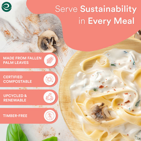 Eco Soul 8 Inch Round | 10 Count | Palm Leaf Plate