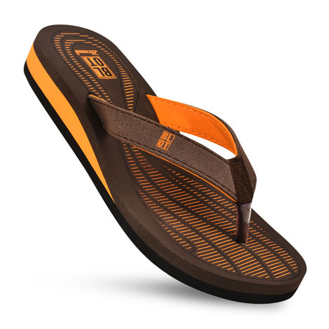 Paragon Blot Brown Ultra-Comfy Casual Flip Flops For Women - 8