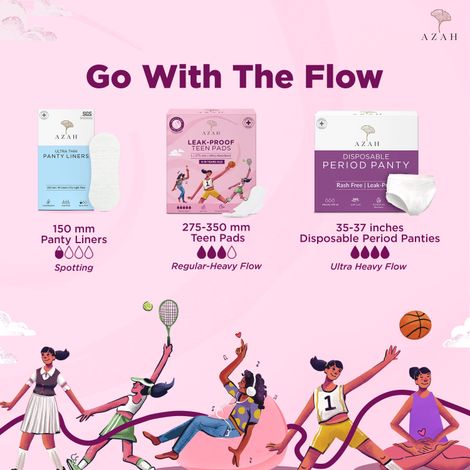Azah Teen Pad | 275 mm | W/O Disposable Bag | L | 16 pcs