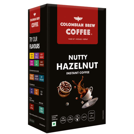 Colombian Brew Hazelnut Instant Coffee | 20 Sachets