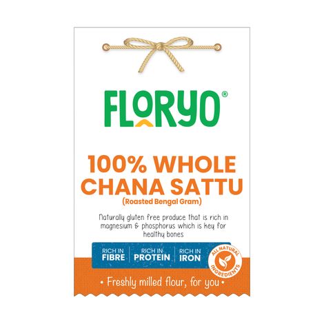 Floryo Freshly Milled Whole Chana Sattu | High Fiber