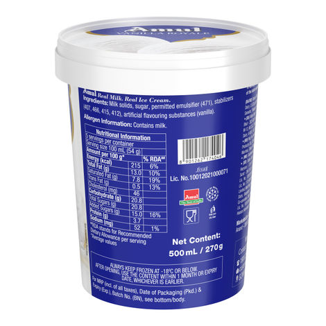 Amul Vanilla Icecream Tub