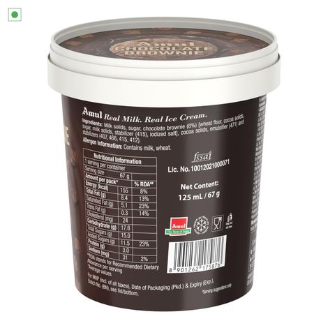 Amul Chocolate Brownie Ice Cream
